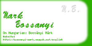 mark bossanyi business card